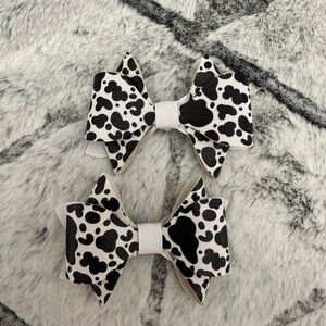 Cow print- Hairbows